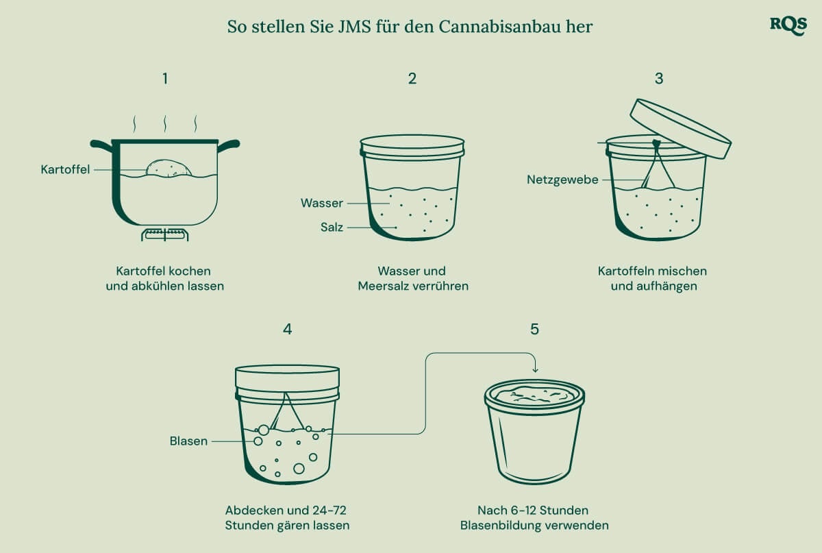 Eine Schritt-für-Schritt-Anleitung zur Herstellung eines Kartoffeldüngers für Cannabispflanzen.